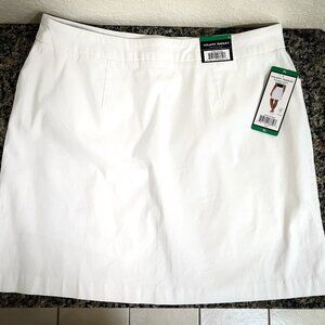 Hilary Radley Pull-On Summer Stretch Skort, Size XL White